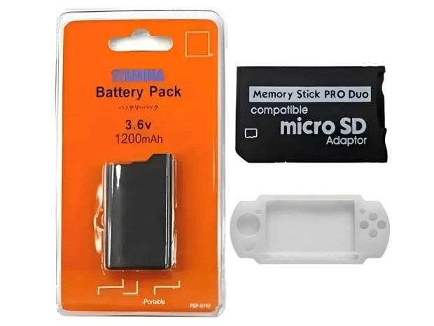 &uu COMBO PSP BATERIA + FUNDA + PRODUO PSP